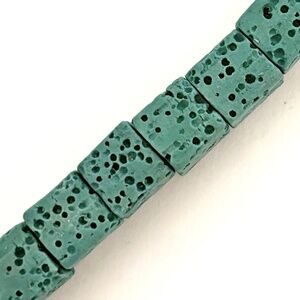 As Low as $2 8mm Blue Cube Lava Beads (15)